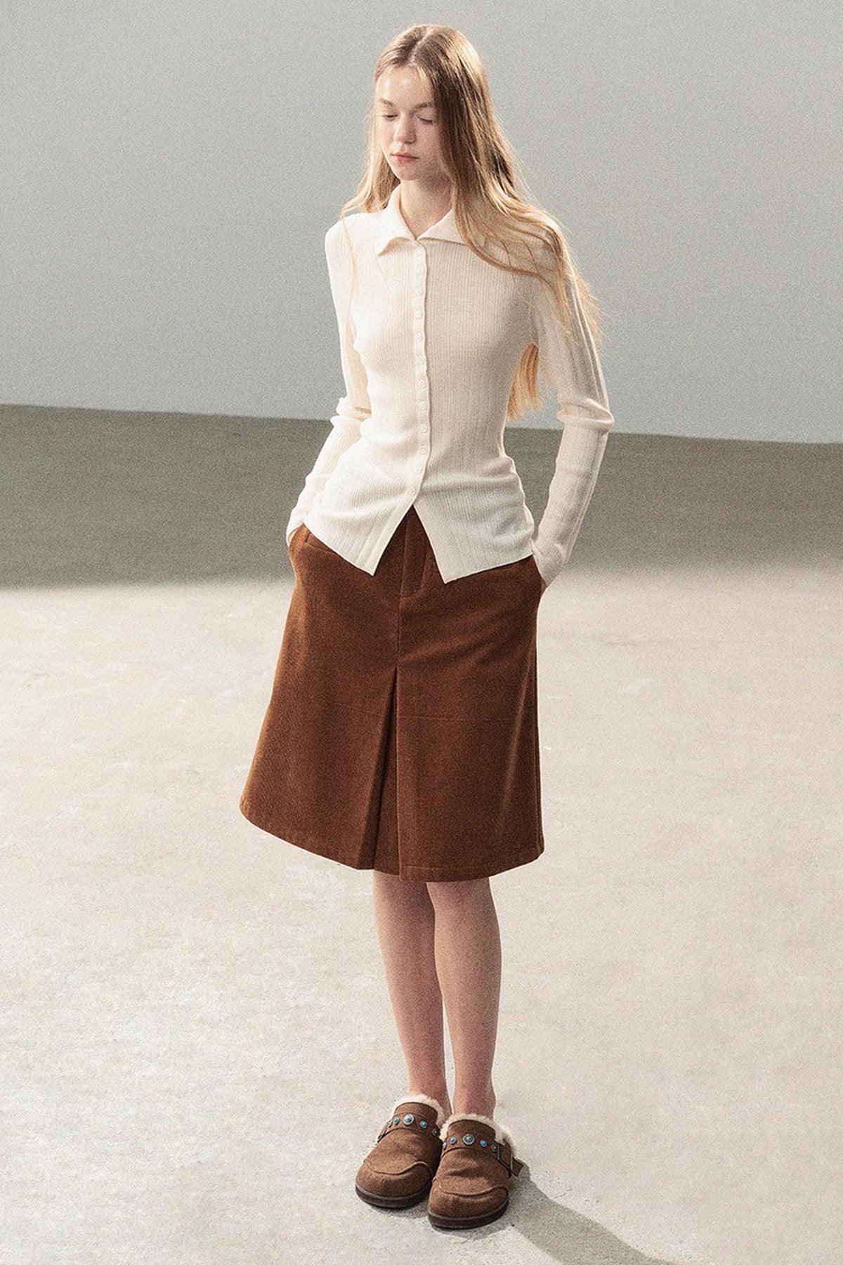 Layered-Look Knit Top Set