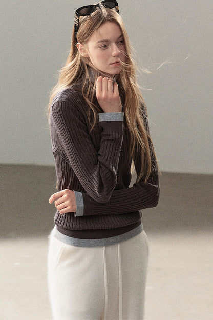 Layered-Look Knit Top Set