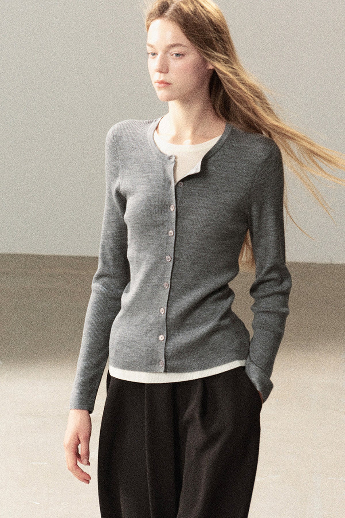 Layered-Look Knit Top Set