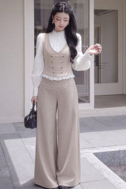 Double-Breasted Knit Vest