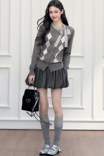 High Waist Pleated Pocket Skirt