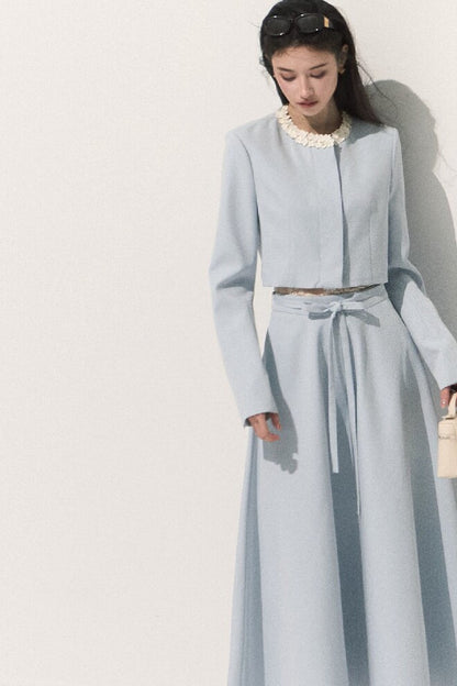 Ensemble veste courte et jupe trapèze