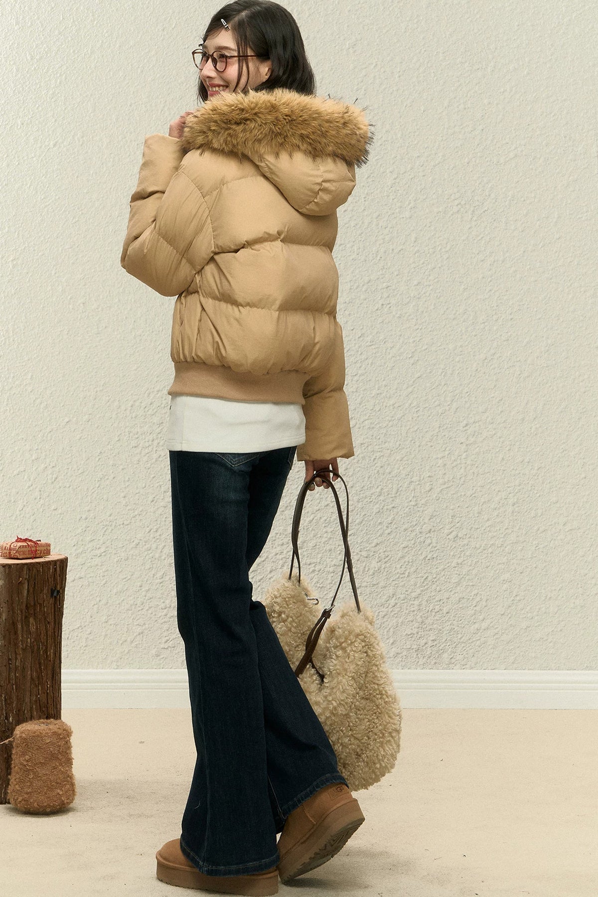 White Duck Down Jacket and Pants Set-Up