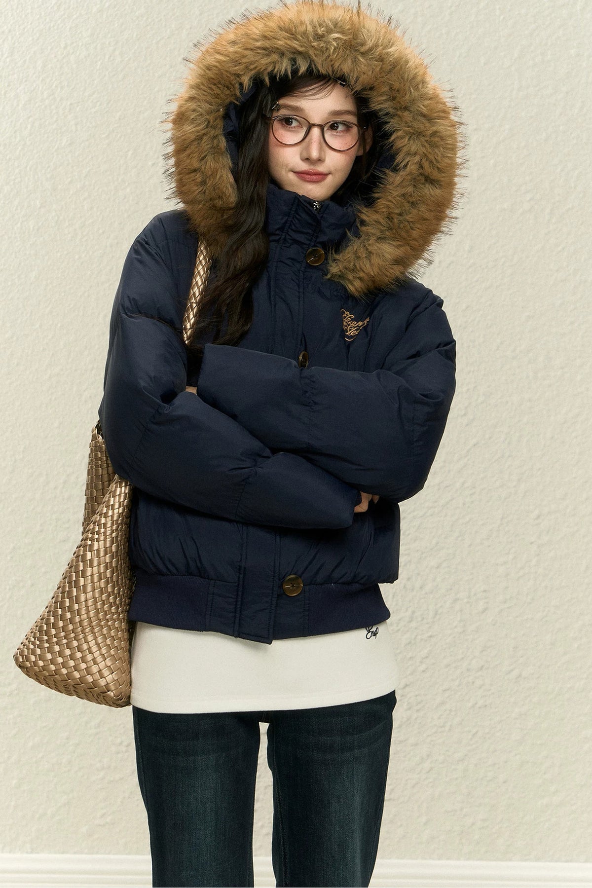 White Duck Down Jacket and Pants Set-Up