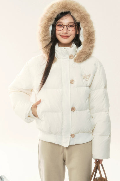 White Duck Down Jacket and Pants Set-Up