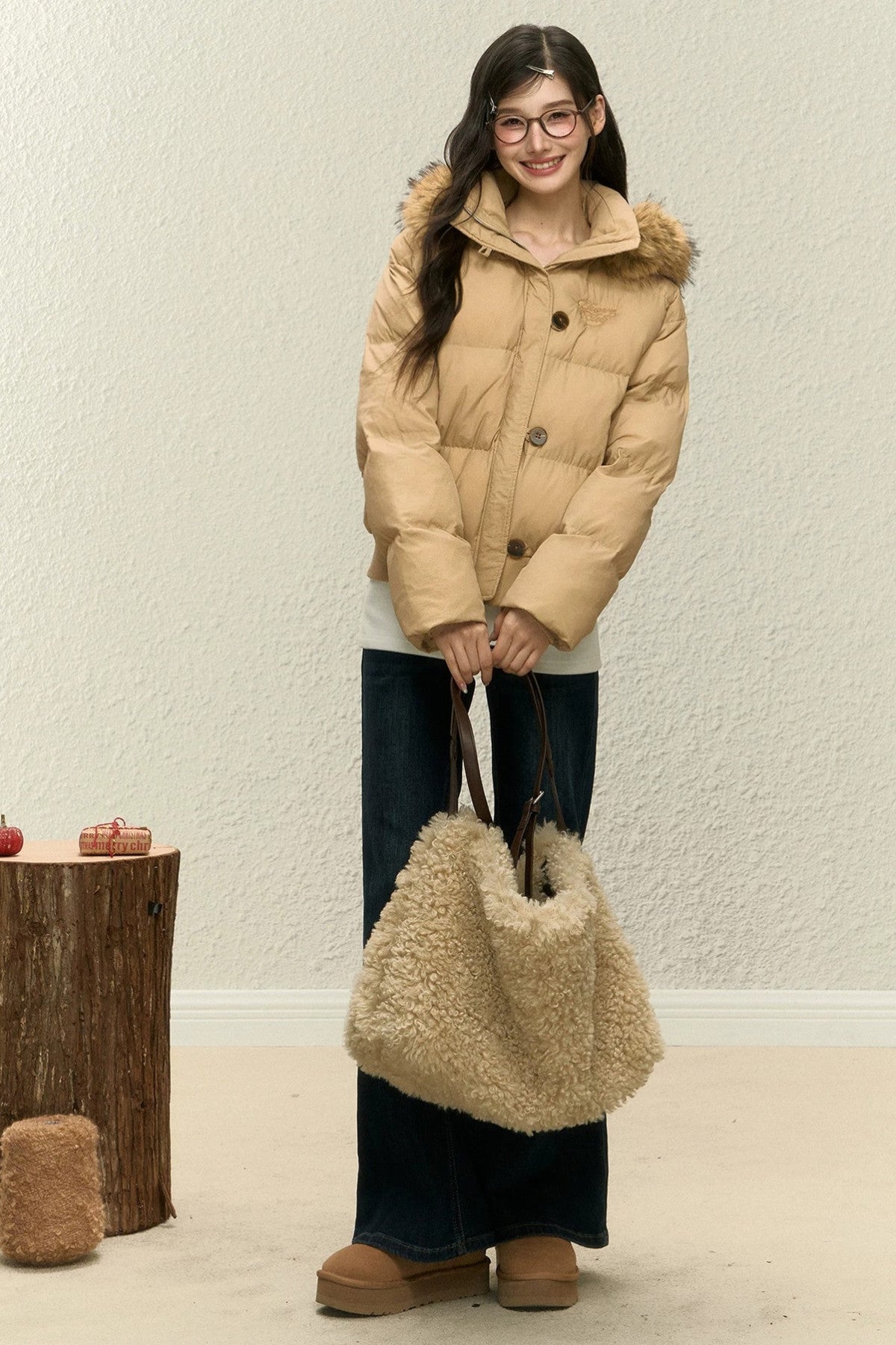 White Duck Down Jacket and Pants Set-Up