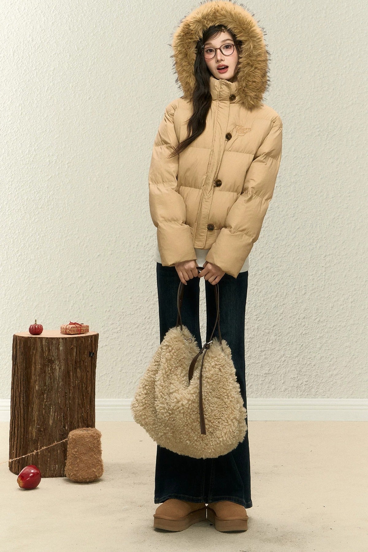 White Duck Down Jacket and Pants Set-Up