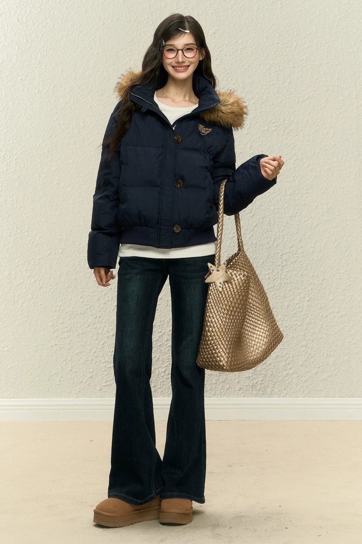 White Duck Down Jacket and Pants Set-Up