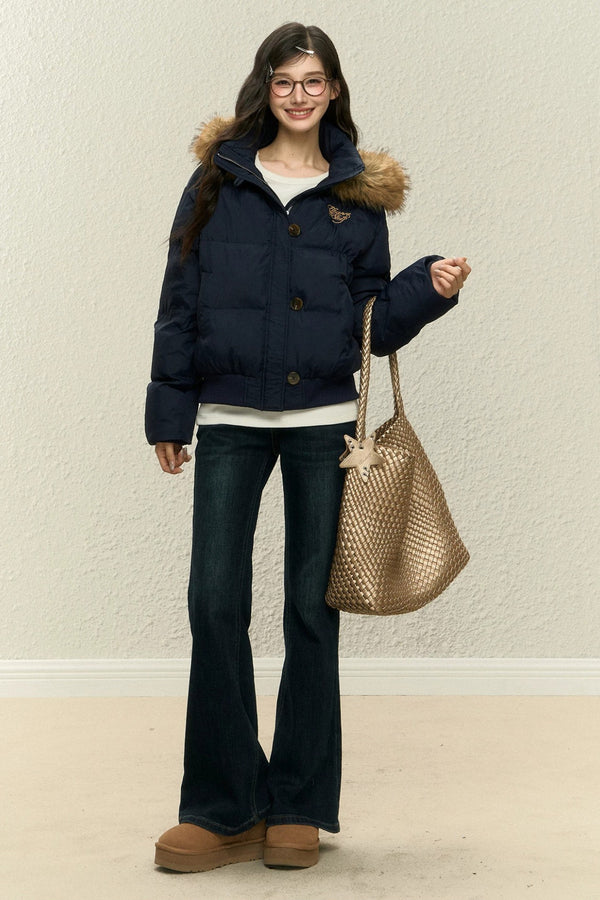 White Duck Down Jacket and Pants Set-Up