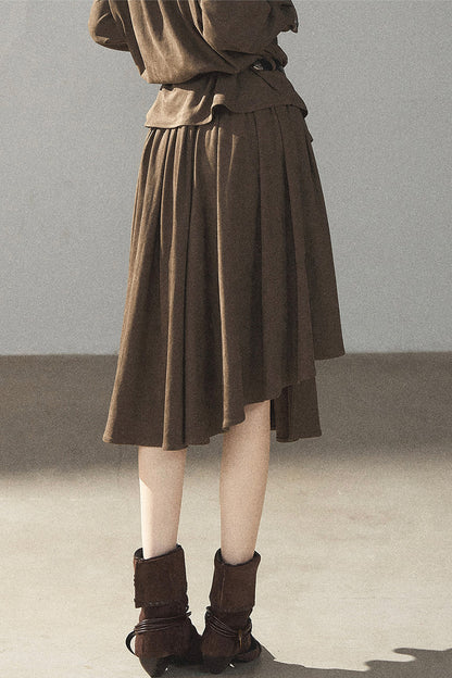 Ensemble manteau et jupe Murmures de feuilles tombées