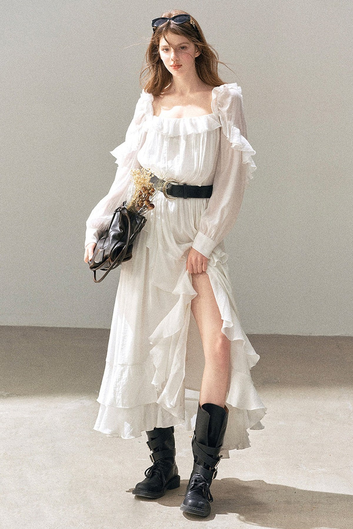 Long Ruffled Dress