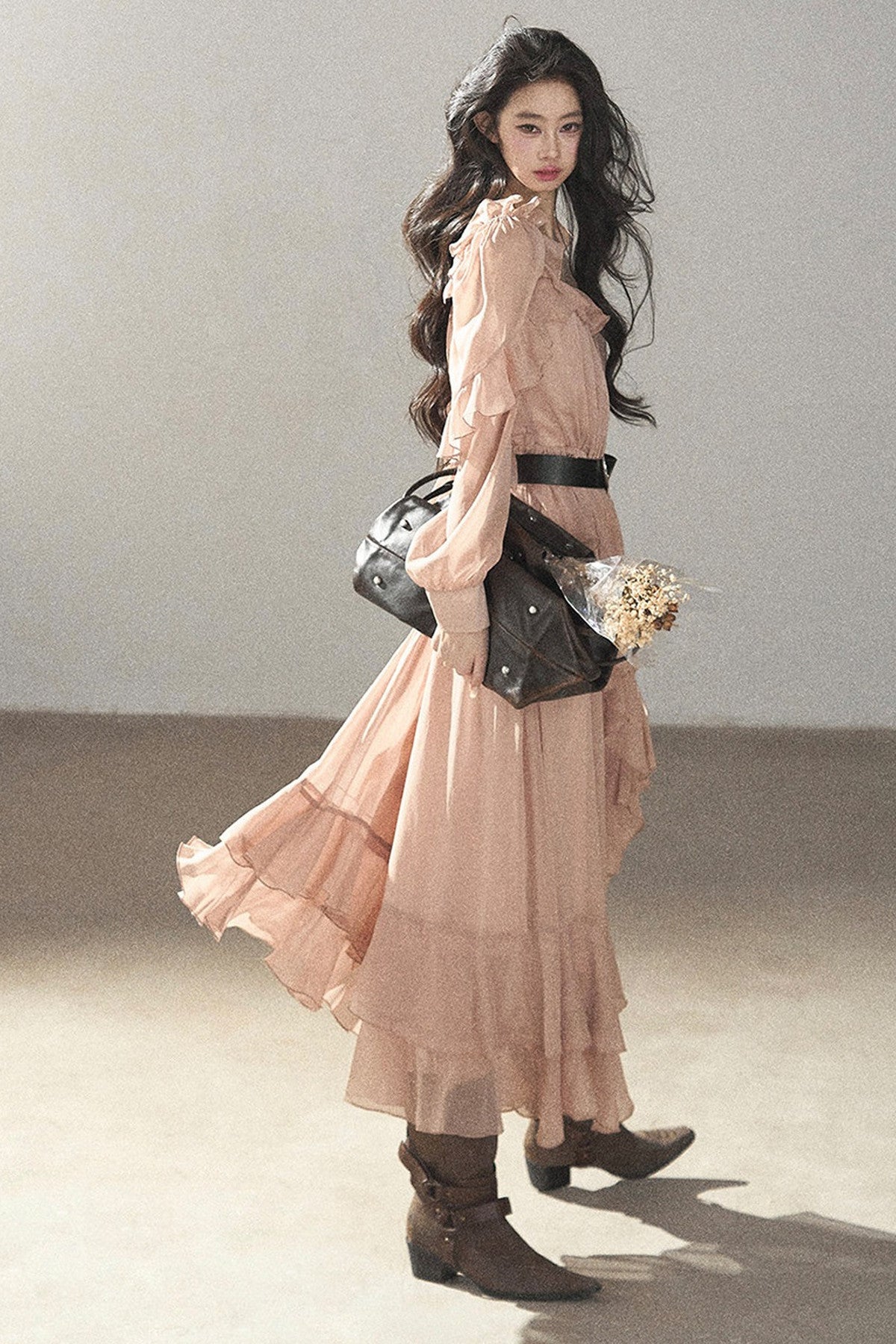 Long Ruffled Dress