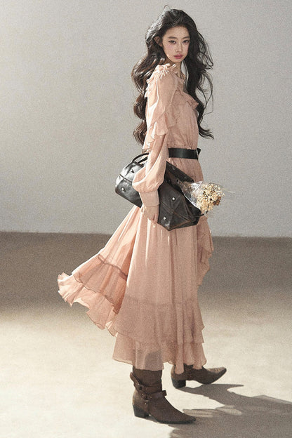 Long Ruffled Dress