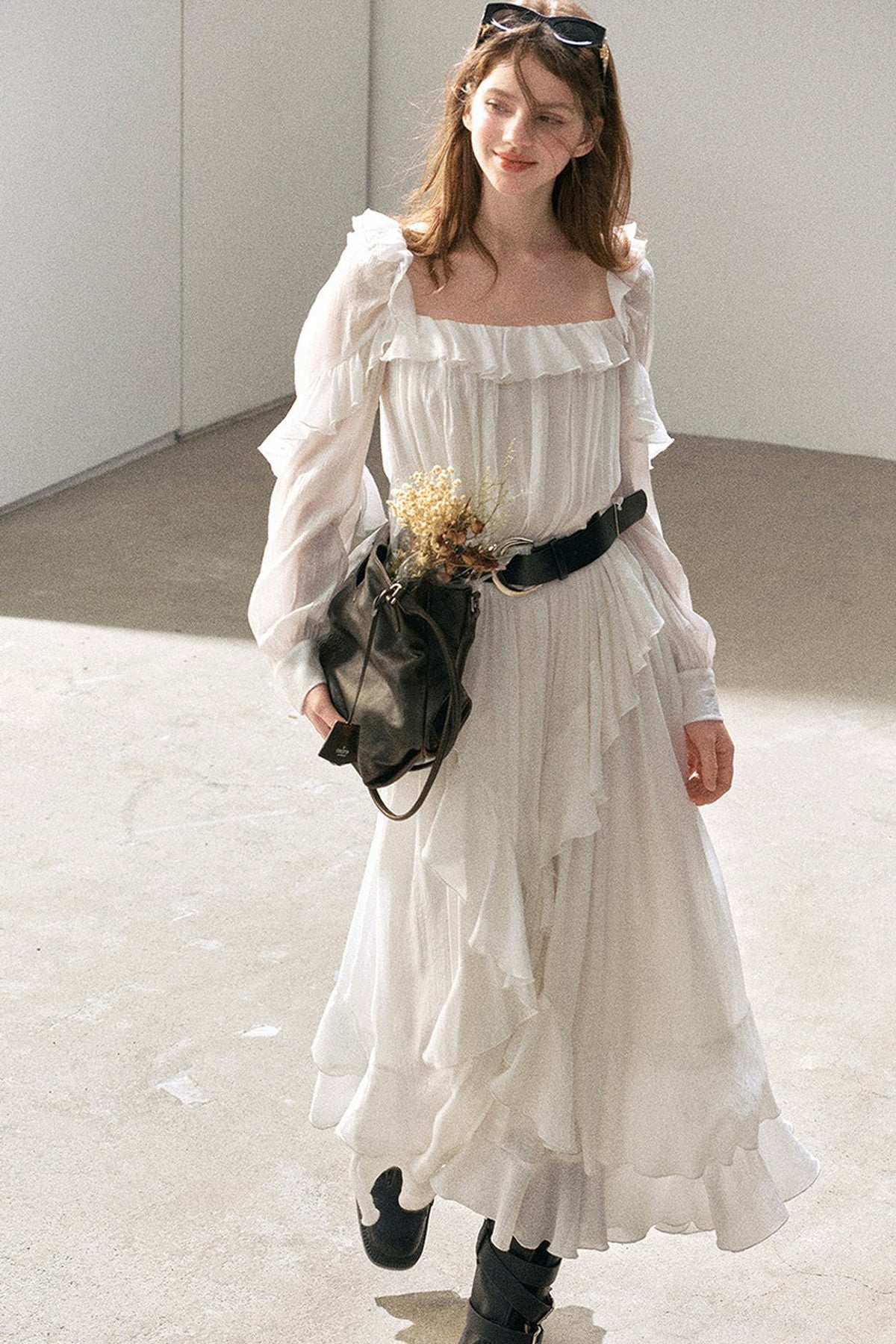 Long Ruffled Dress