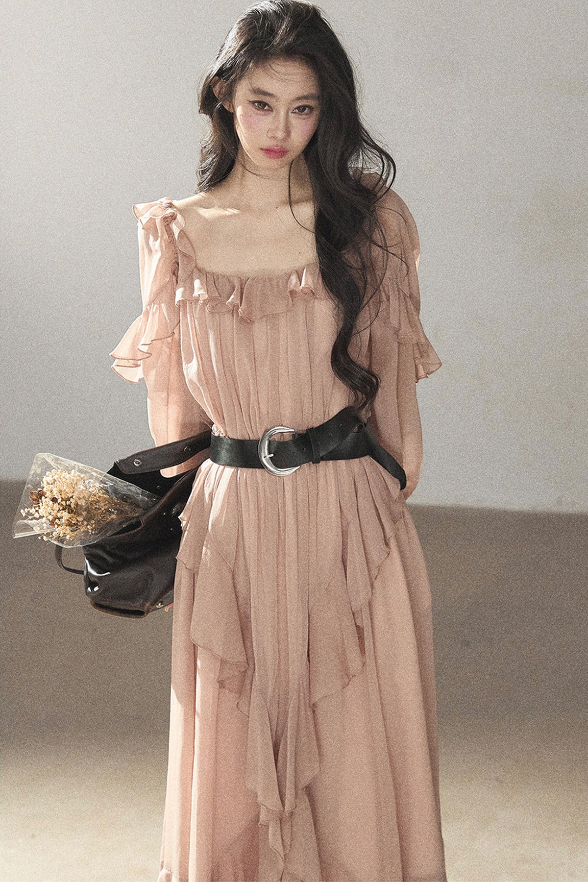 Long Ruffled Dress