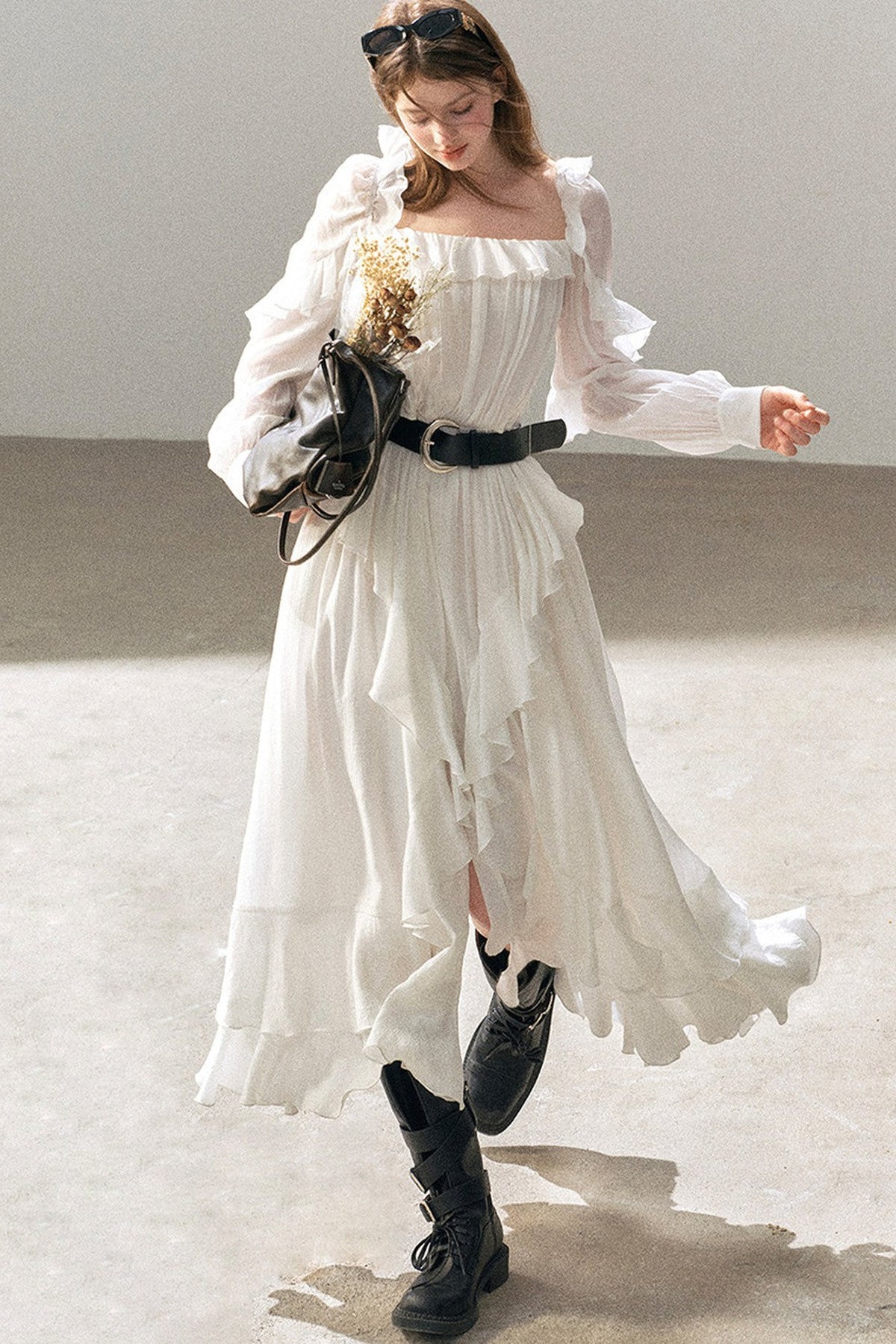 Long Ruffled Dress