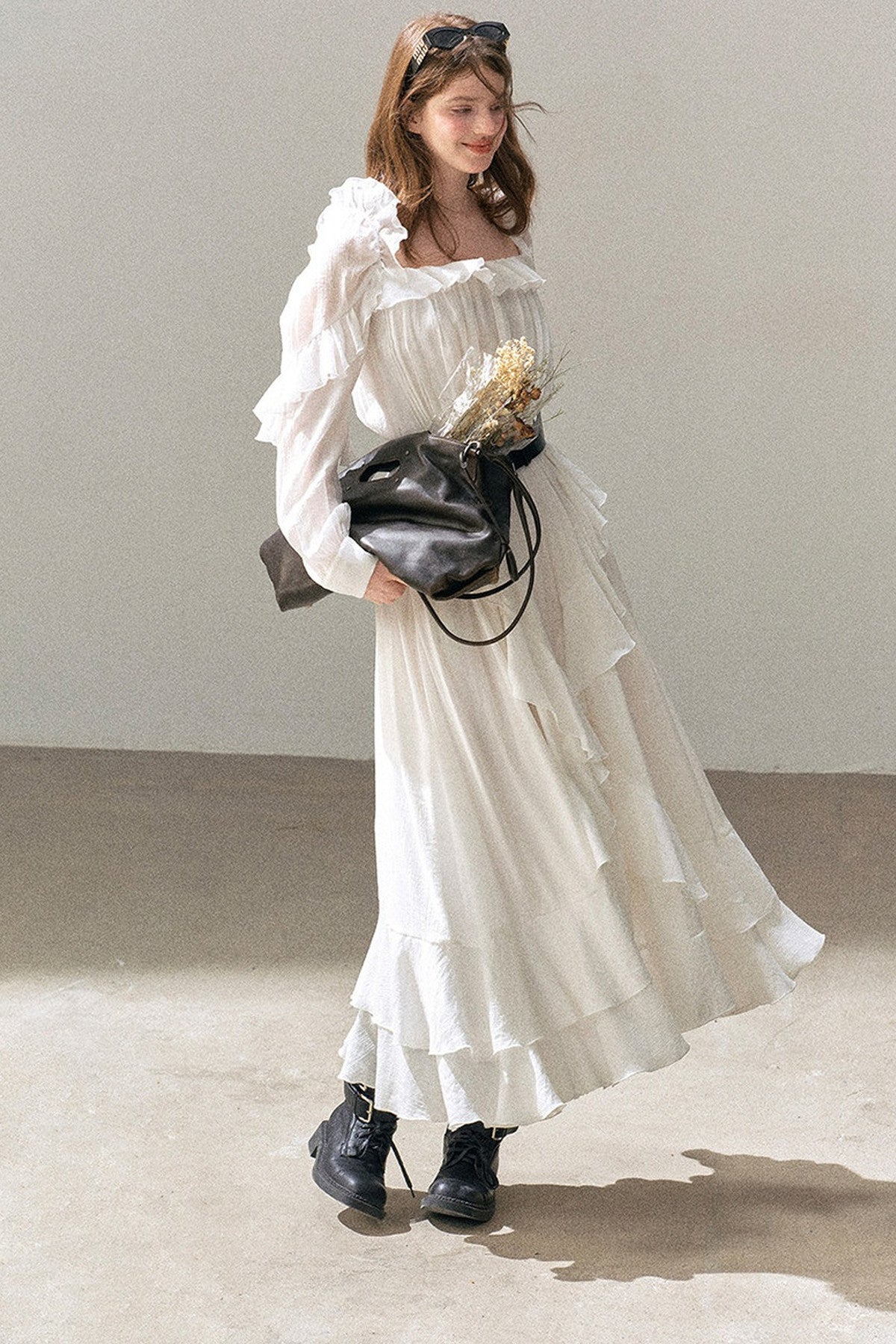 Long Ruffled Dress