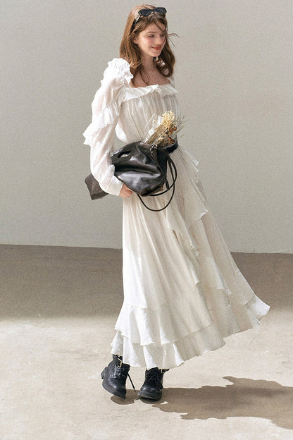 Long Ruffled Dress
