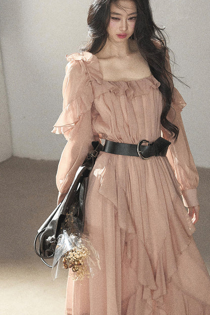Long Ruffled Dress