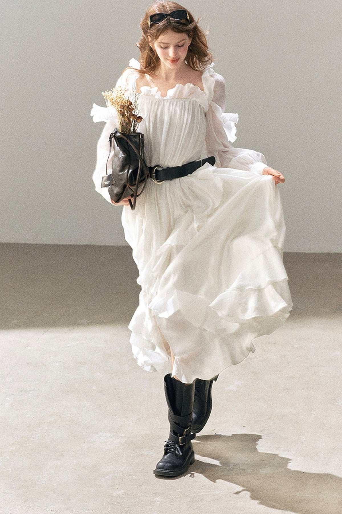 Long Ruffled Dress