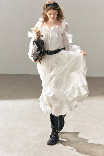 Long Ruffled Dress