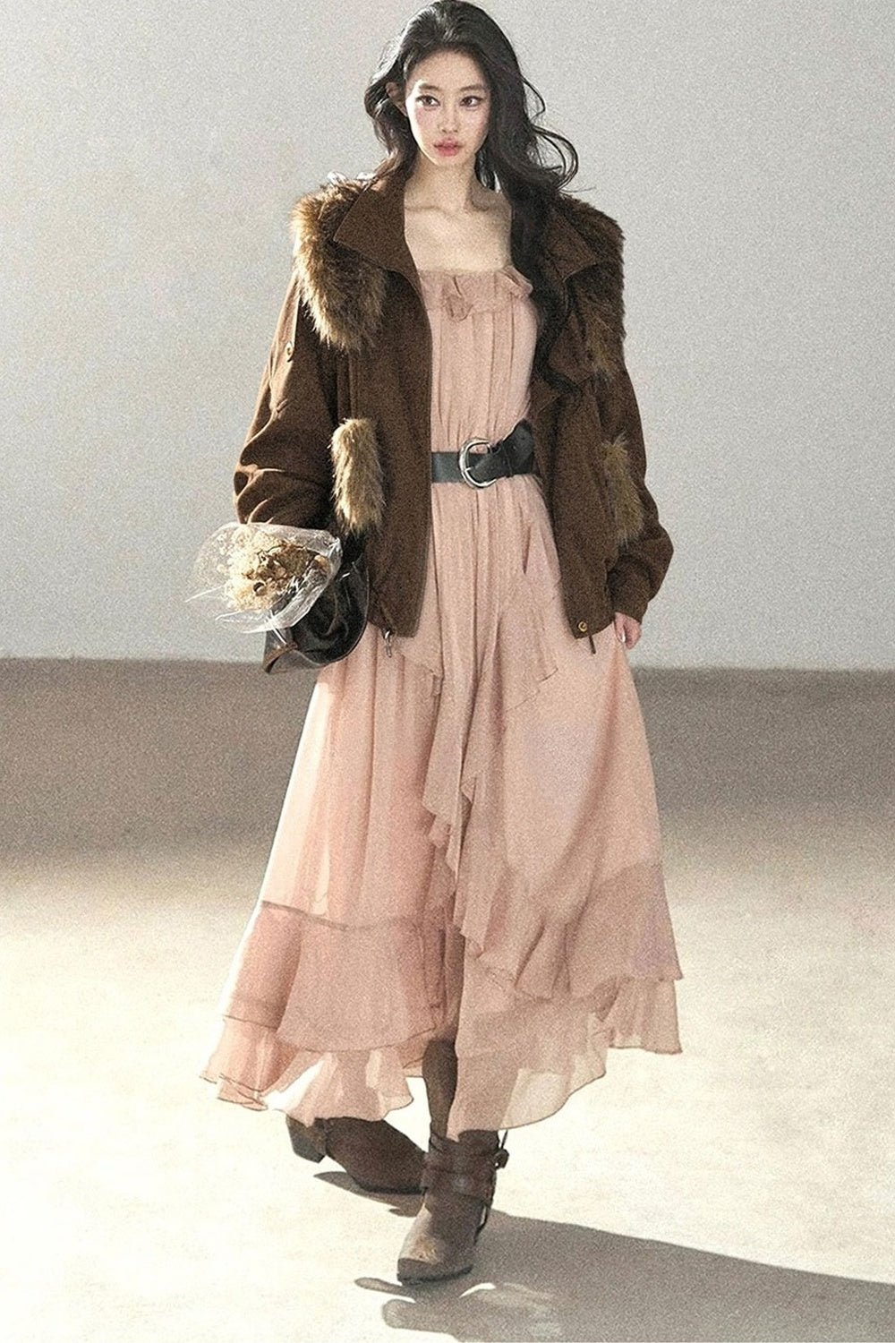 Long Ruffled Dress