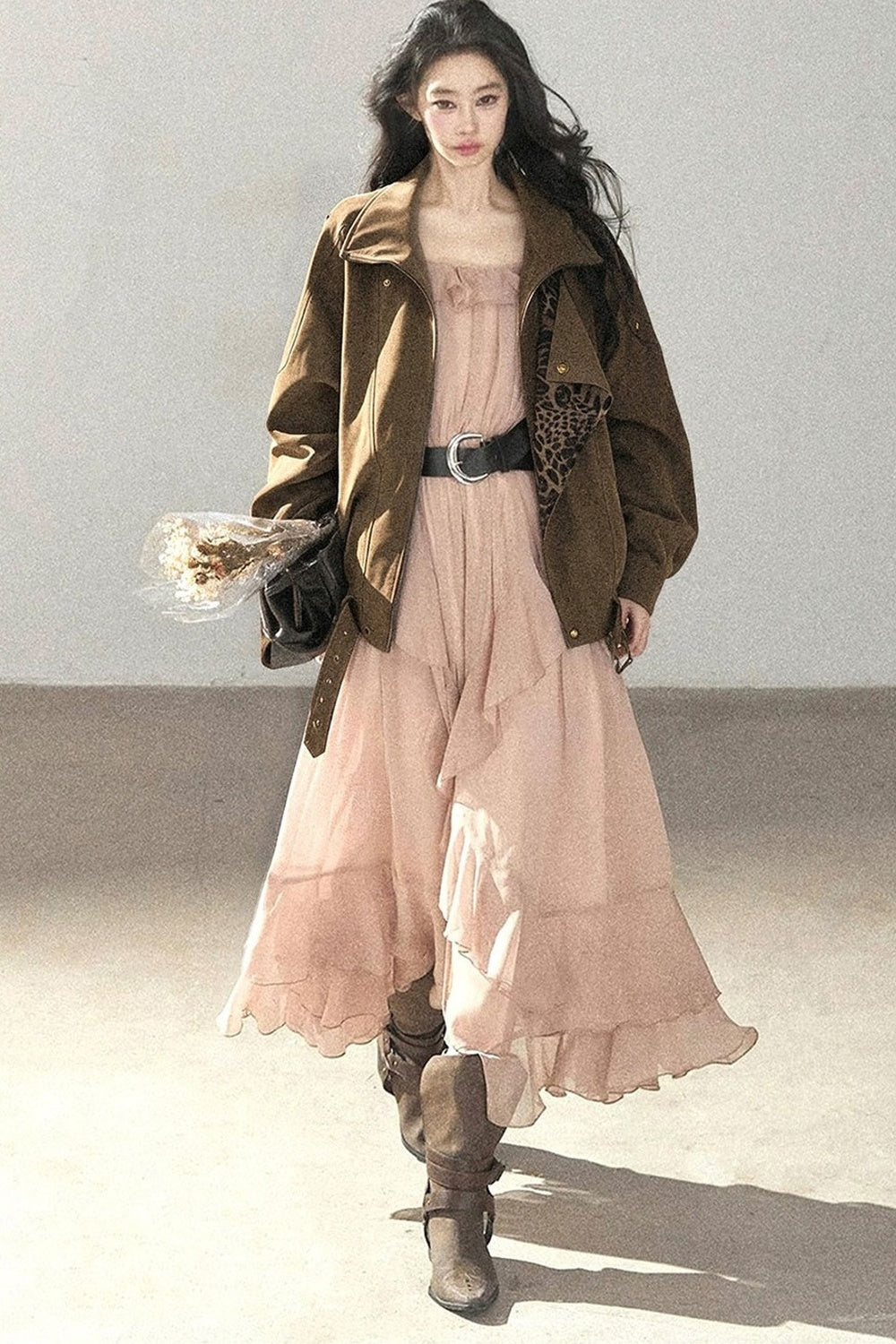 Long Ruffled Dress