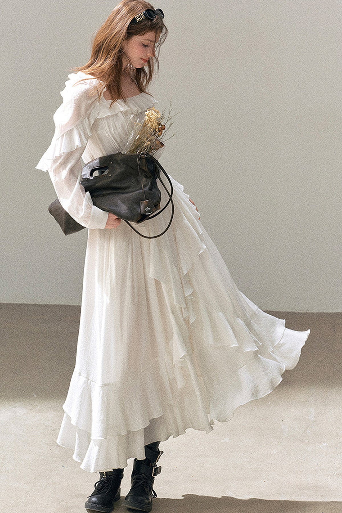 Long Ruffled Dress