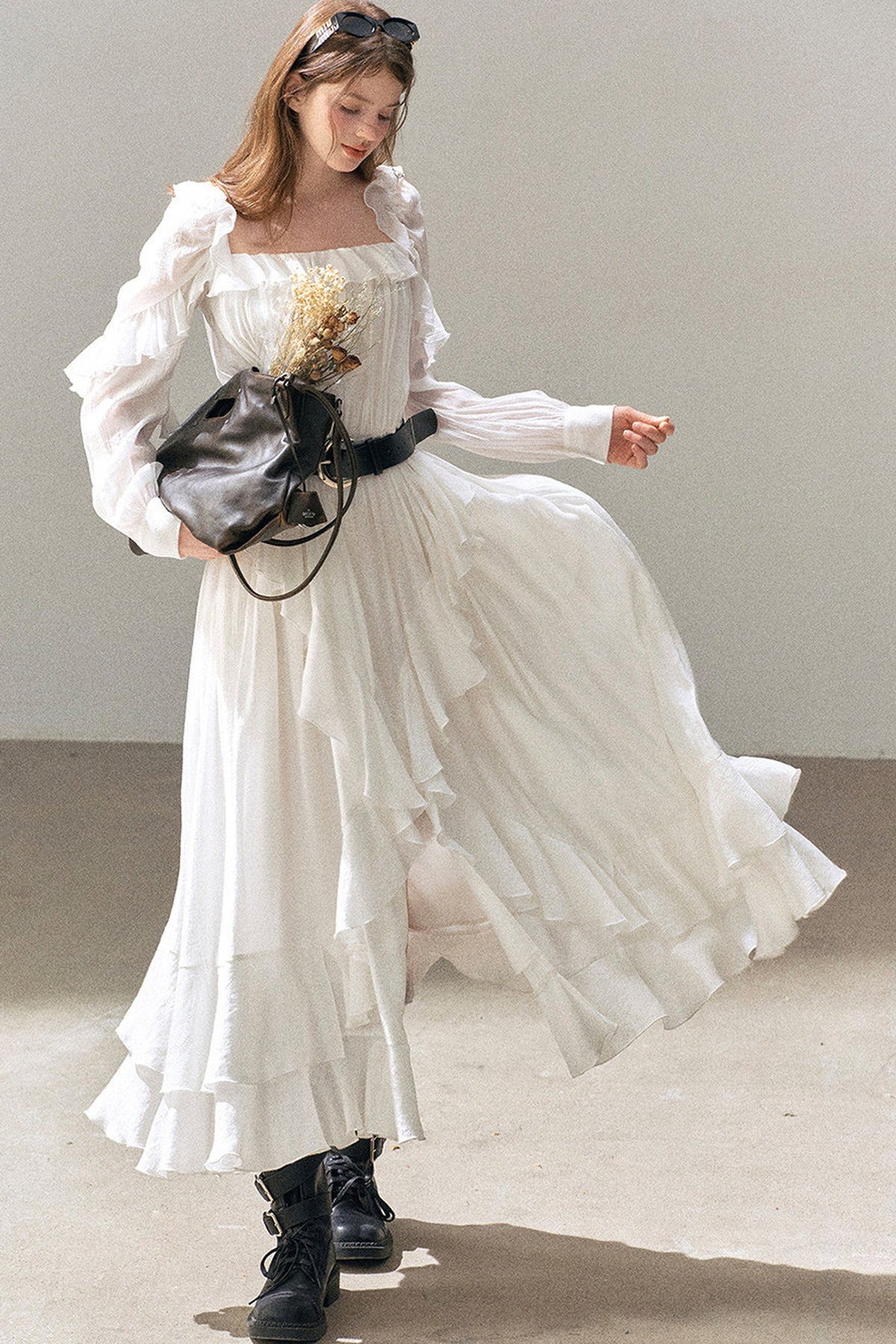 Long Ruffled Dress