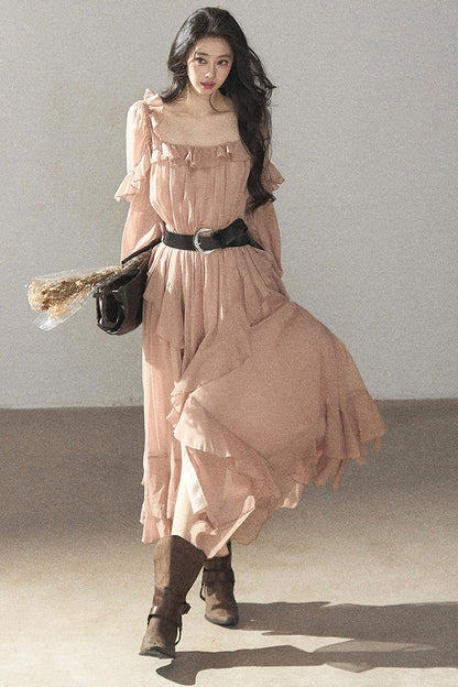 Long Ruffled Dress