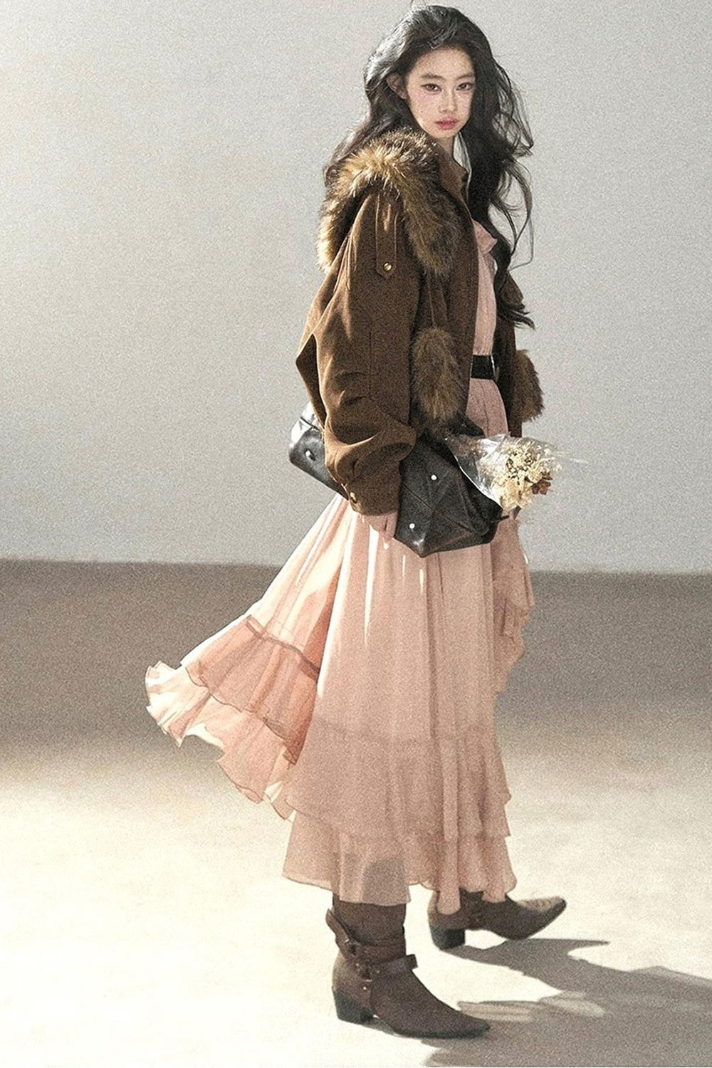 Long Ruffled Dress