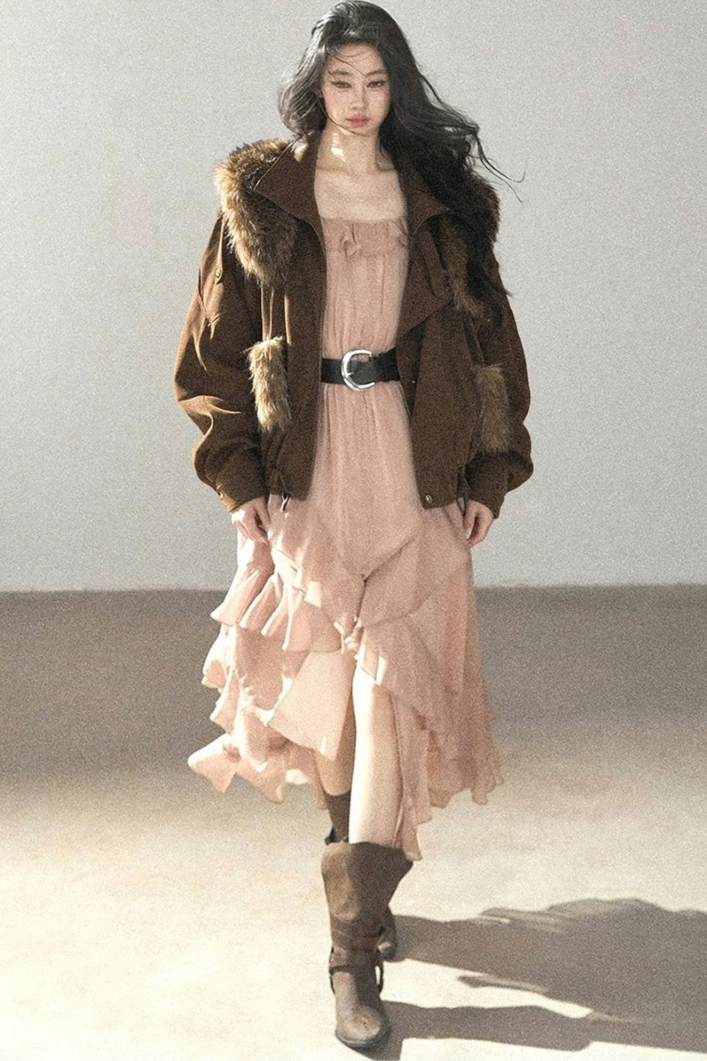 Long Ruffled Dress