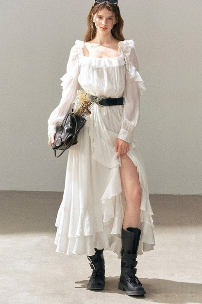 Long Ruffled Dress