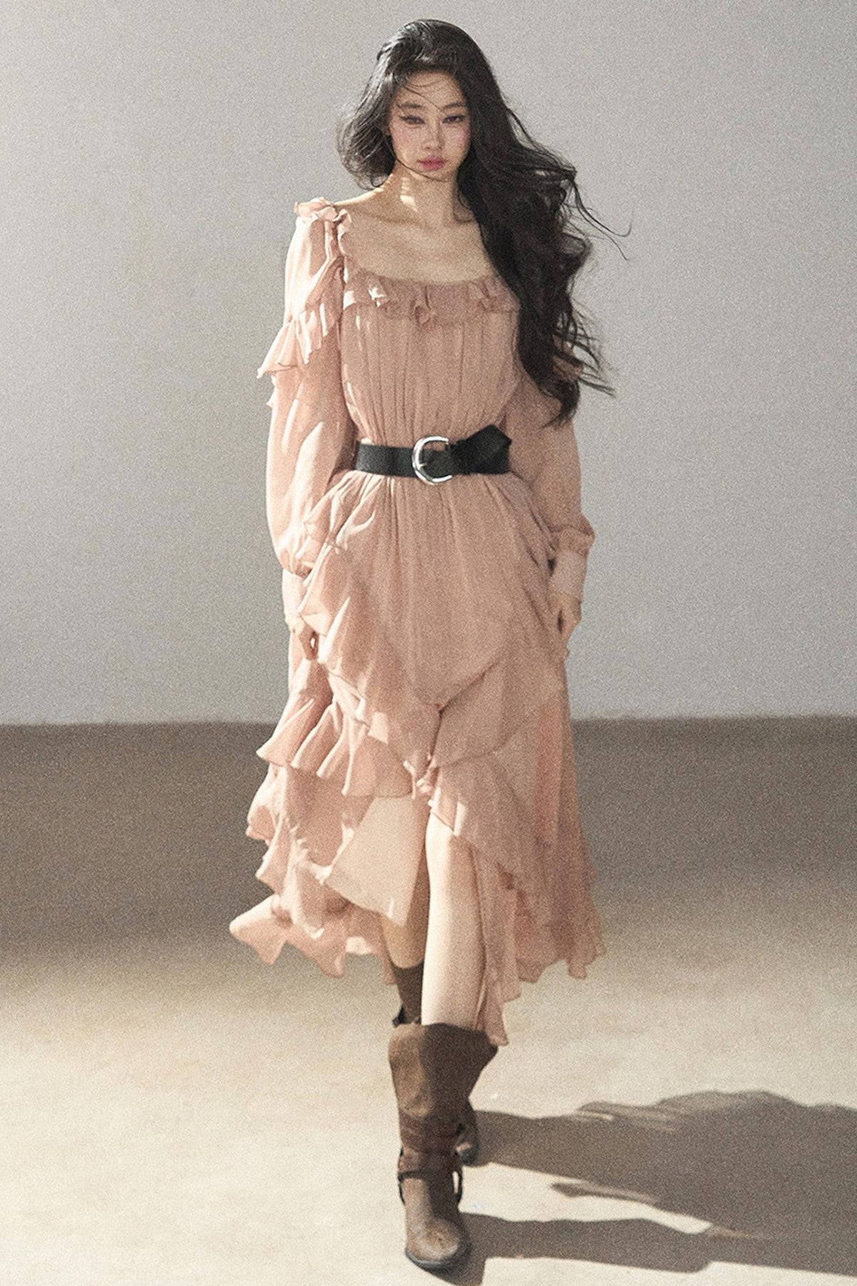 Long Ruffled Dress