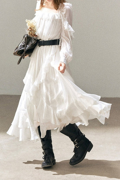 Long Ruffled Dress
