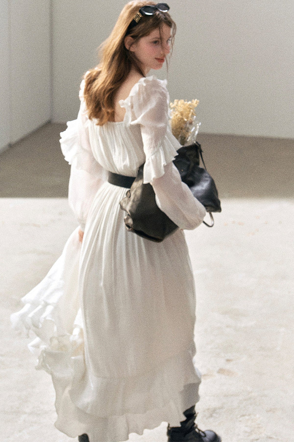 Long Ruffled Dress