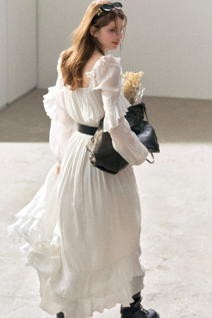 Long Ruffled Dress