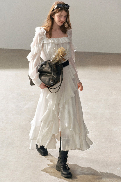 Long Ruffled Dress