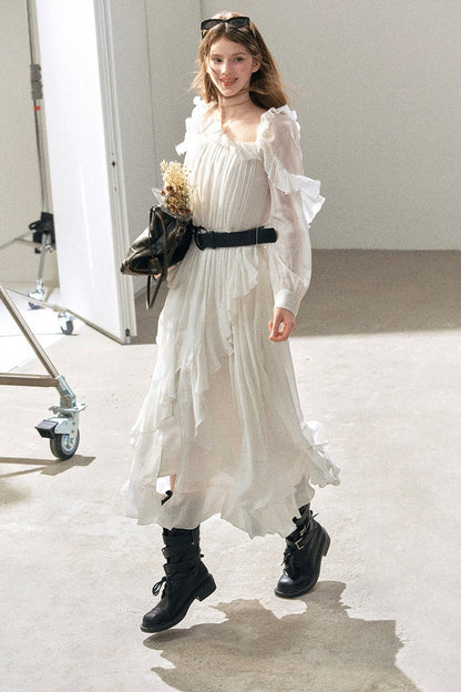 Long Ruffled Dress