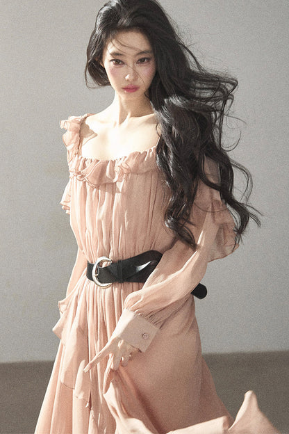 Long Ruffled Dress