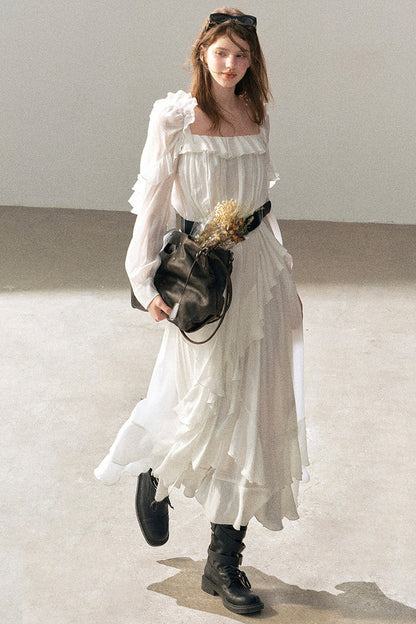 Long Ruffled Dress