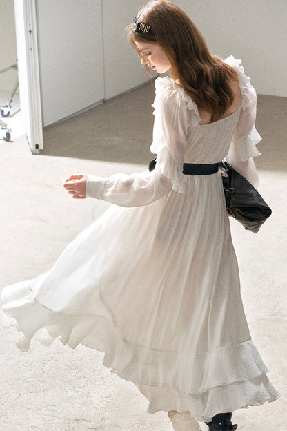 Long Ruffled Dress