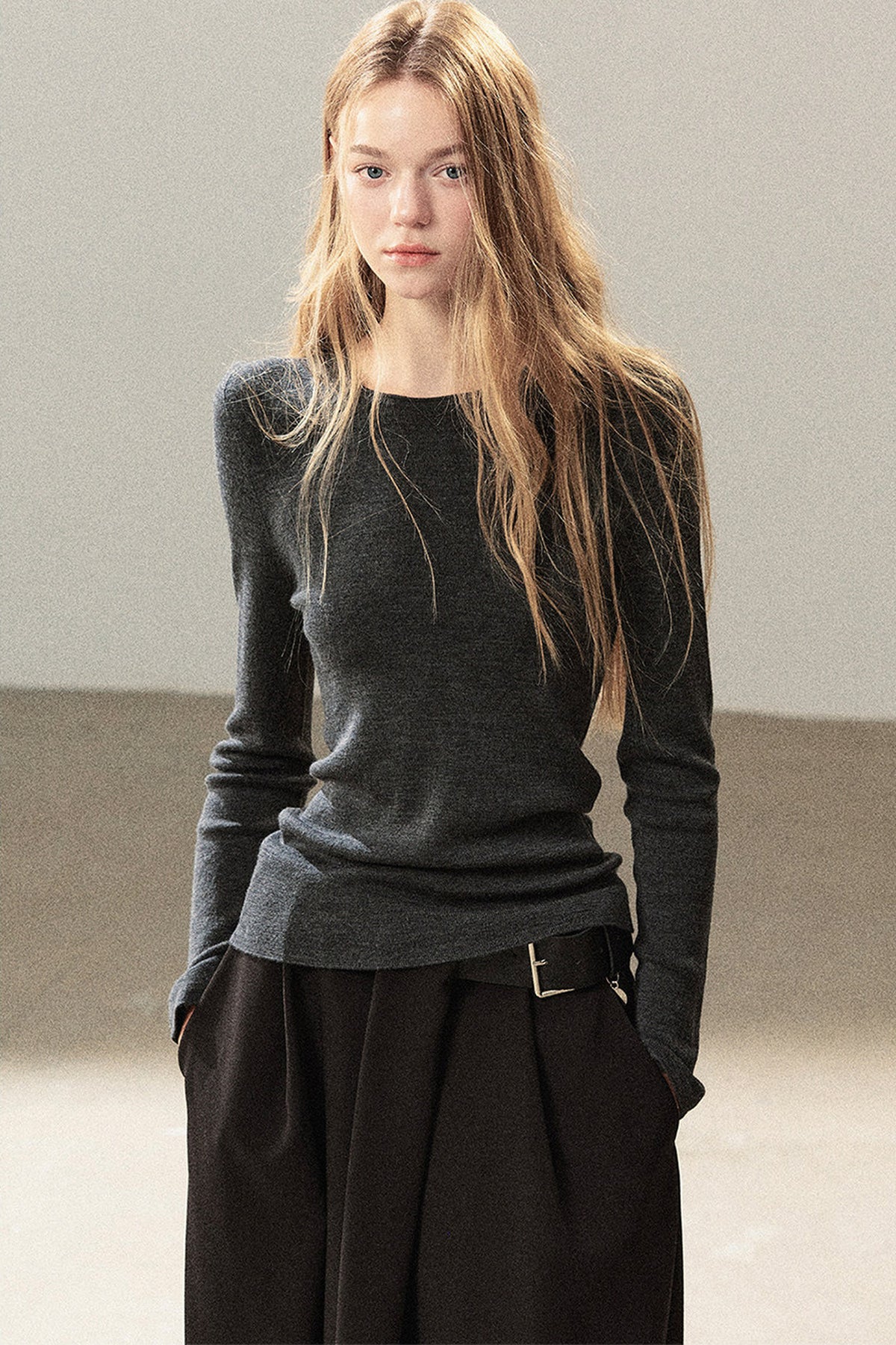 Conjunto de chaqueta y top de capa base de punto