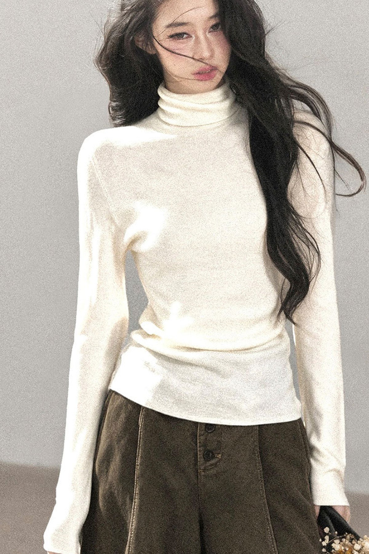 Conjunto de chaqueta y top de capa base de punto