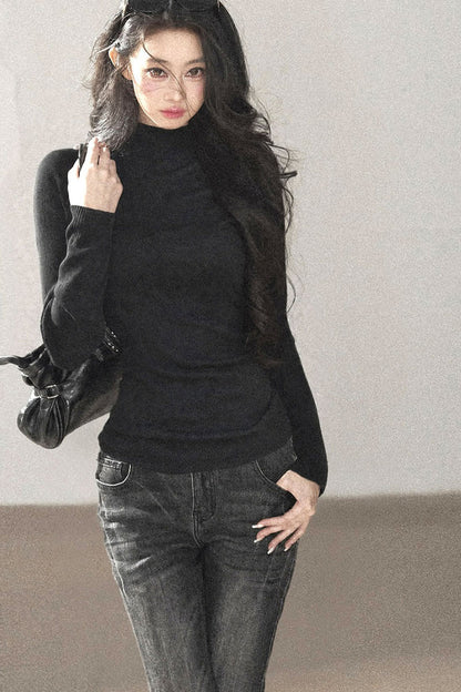 Conjunto de chaqueta y top de capa base de punto