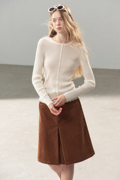 Conjunto de chaqueta y top de capa base de punto