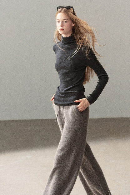Conjunto de chaqueta y top de capa base de punto