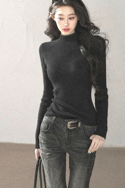 Conjunto de chaqueta y top de capa base de punto