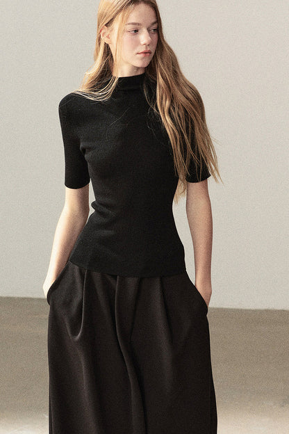 Conjunto de chaqueta y top de capa base de punto