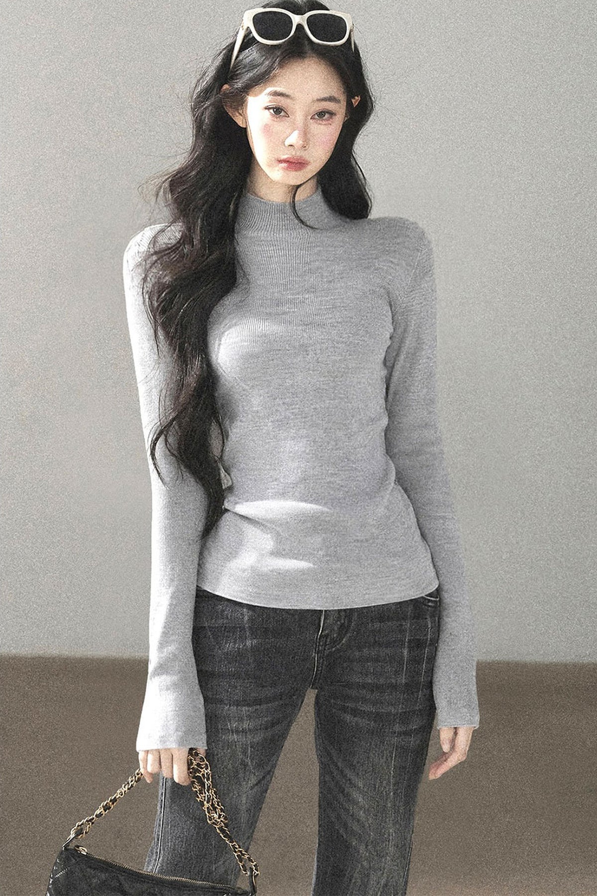 Conjunto de chaqueta y top de capa base de punto